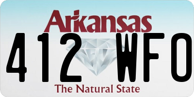 AR license plate 412WFO