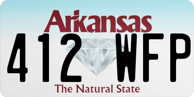 AR license plate 412WFP