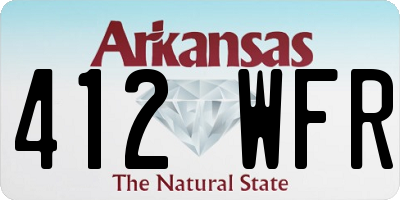 AR license plate 412WFR