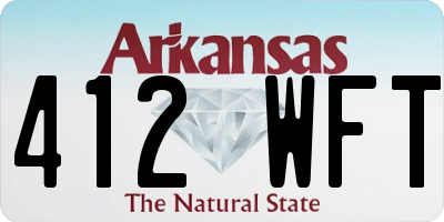AR license plate 412WFT