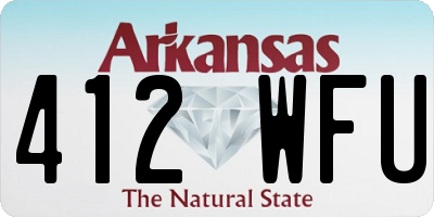 AR license plate 412WFU