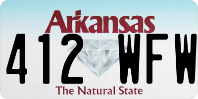 AR license plate 412WFW