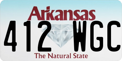 AR license plate 412WGC