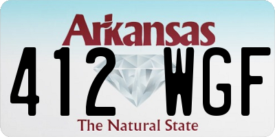AR license plate 412WGF