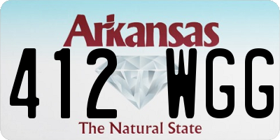 AR license plate 412WGG
