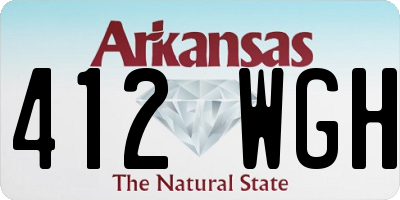 AR license plate 412WGH
