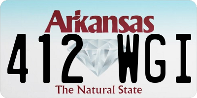 AR license plate 412WGI
