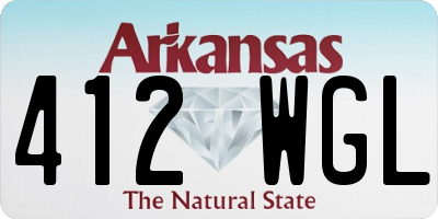 AR license plate 412WGL
