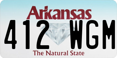 AR license plate 412WGM
