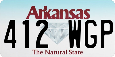 AR license plate 412WGP