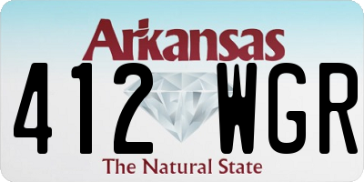 AR license plate 412WGR