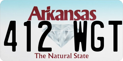 AR license plate 412WGT