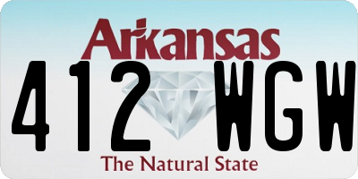 AR license plate 412WGW