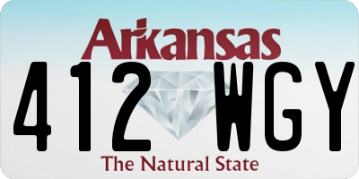 AR license plate 412WGY