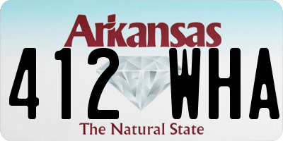 AR license plate 412WHA