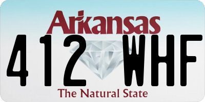 AR license plate 412WHF