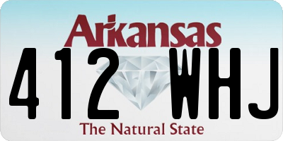 AR license plate 412WHJ