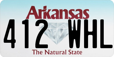 AR license plate 412WHL