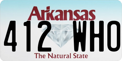 AR license plate 412WHO