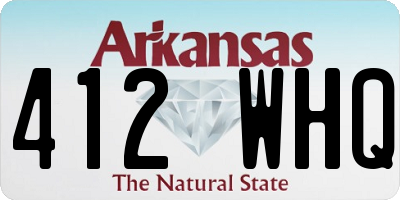AR license plate 412WHQ