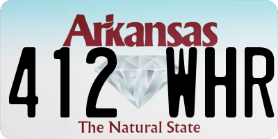 AR license plate 412WHR