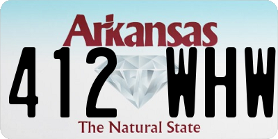 AR license plate 412WHW