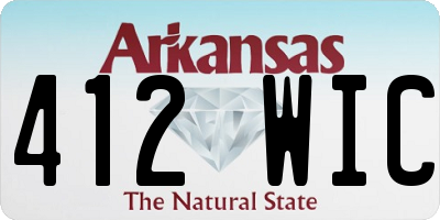 AR license plate 412WIC