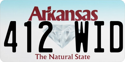 AR license plate 412WID