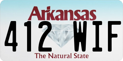 AR license plate 412WIF