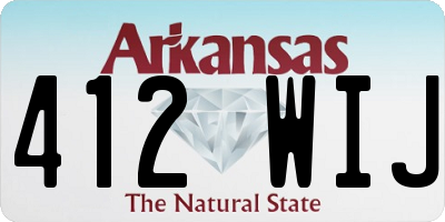 AR license plate 412WIJ