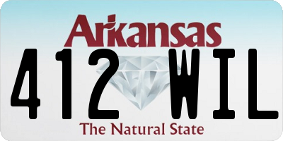 AR license plate 412WIL