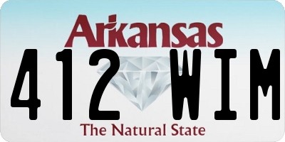 AR license plate 412WIM