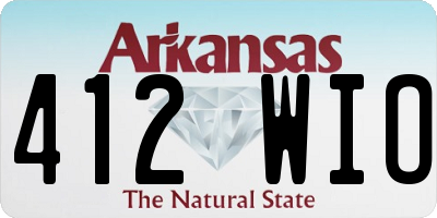 AR license plate 412WIO