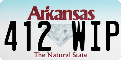 AR license plate 412WIP