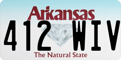 AR license plate 412WIV