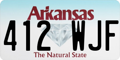 AR license plate 412WJF