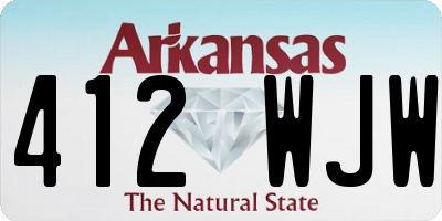 AR license plate 412WJW