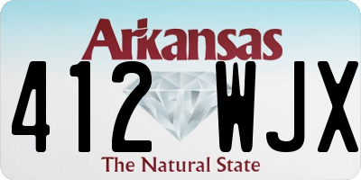 AR license plate 412WJX