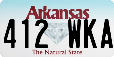 AR license plate 412WKA