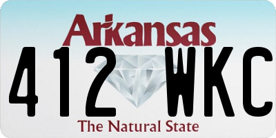 AR license plate 412WKC
