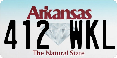 AR license plate 412WKL