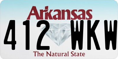 AR license plate 412WKW
