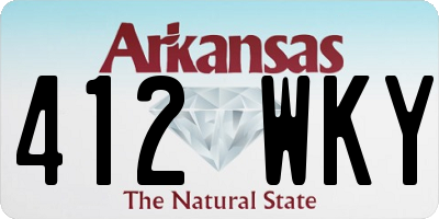 AR license plate 412WKY