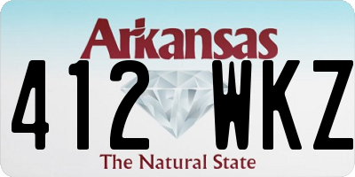 AR license plate 412WKZ
