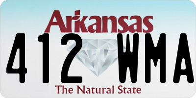 AR license plate 412WMA