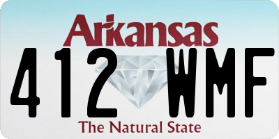 AR license plate 412WMF