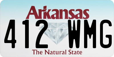 AR license plate 412WMG