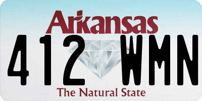 AR license plate 412WMN