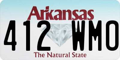 AR license plate 412WMO