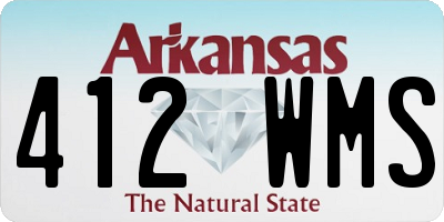AR license plate 412WMS